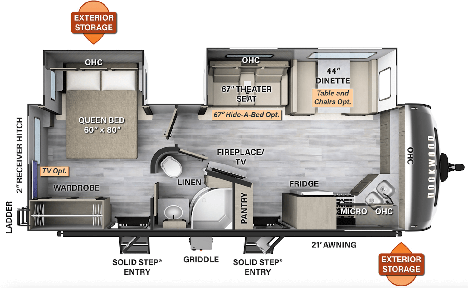 Small travel trailers store with recliners