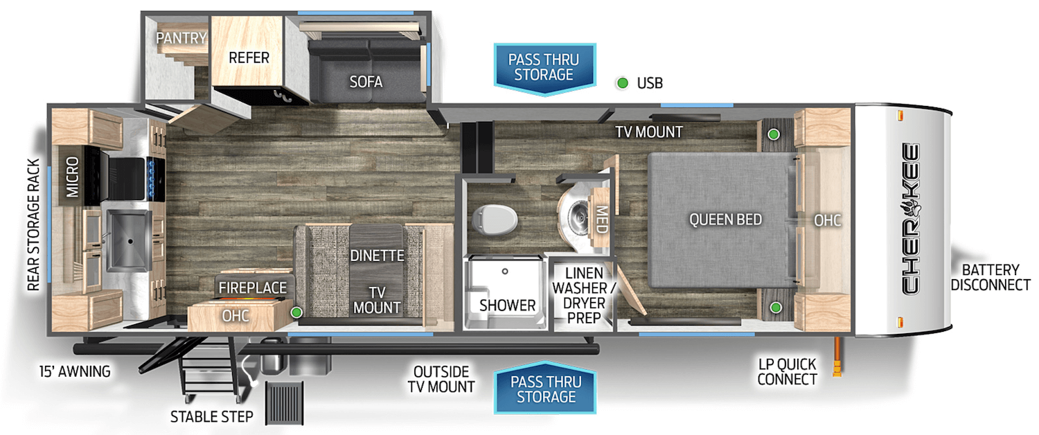 5th wheel camper with deals washer and dryer